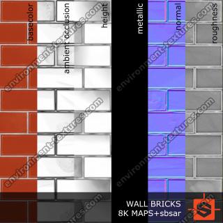 PBR Texture of Wall Bricks Old #3